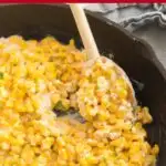 Image with text: Easiest honey butter corn side dish