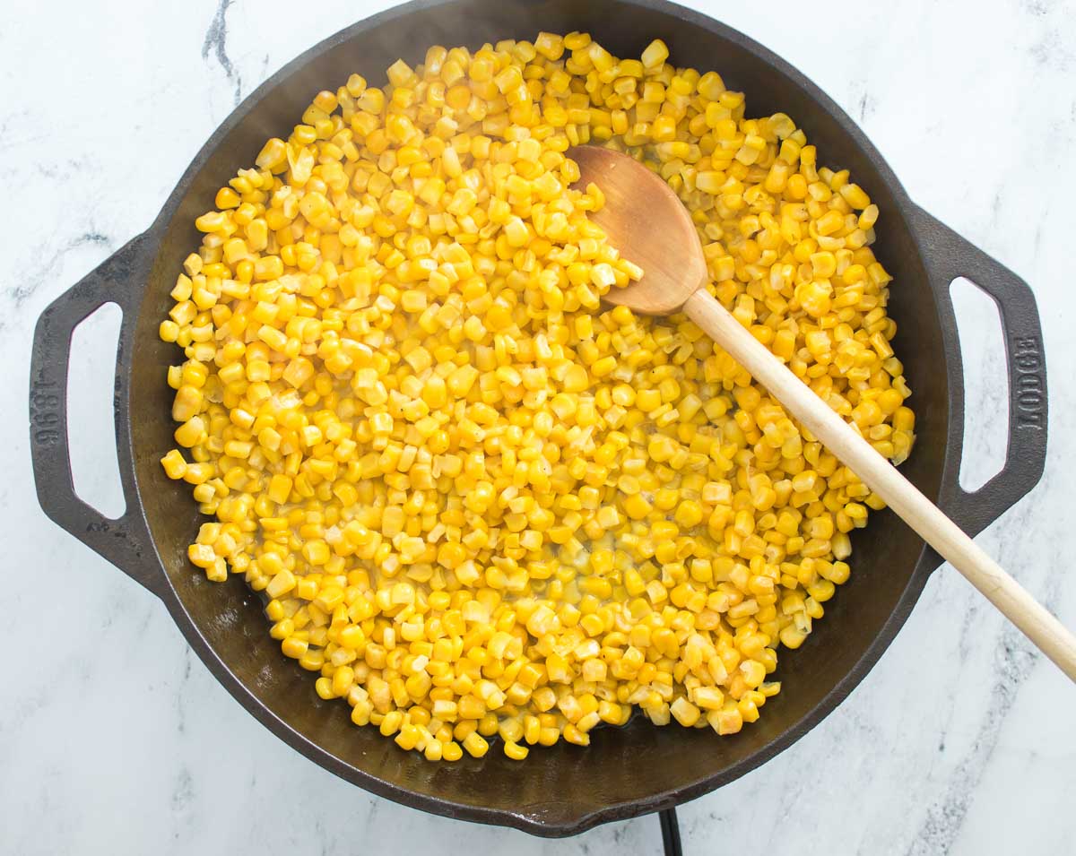 Corn in a skillet