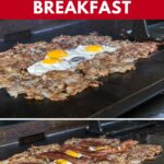 Image with text: Blackstone griddle breakfast