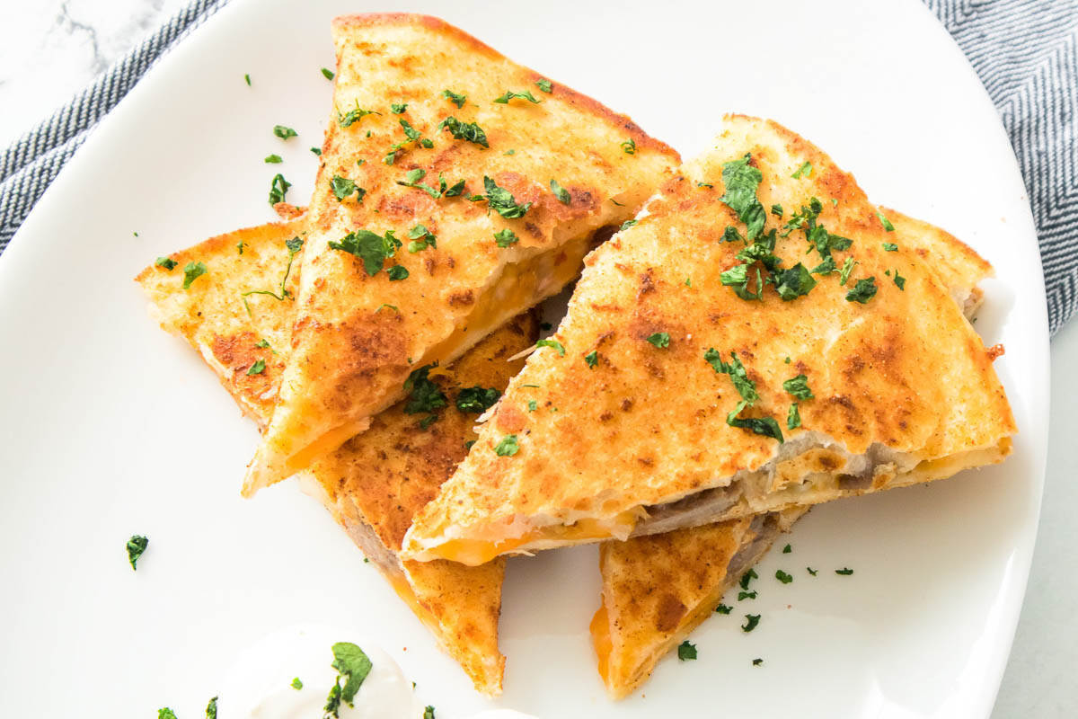 Blackstone Cajun Steak Quesadillas Babaganosh