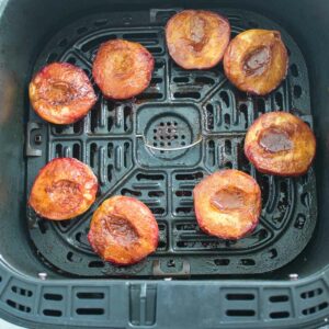 Cooked peaches in the air fryer