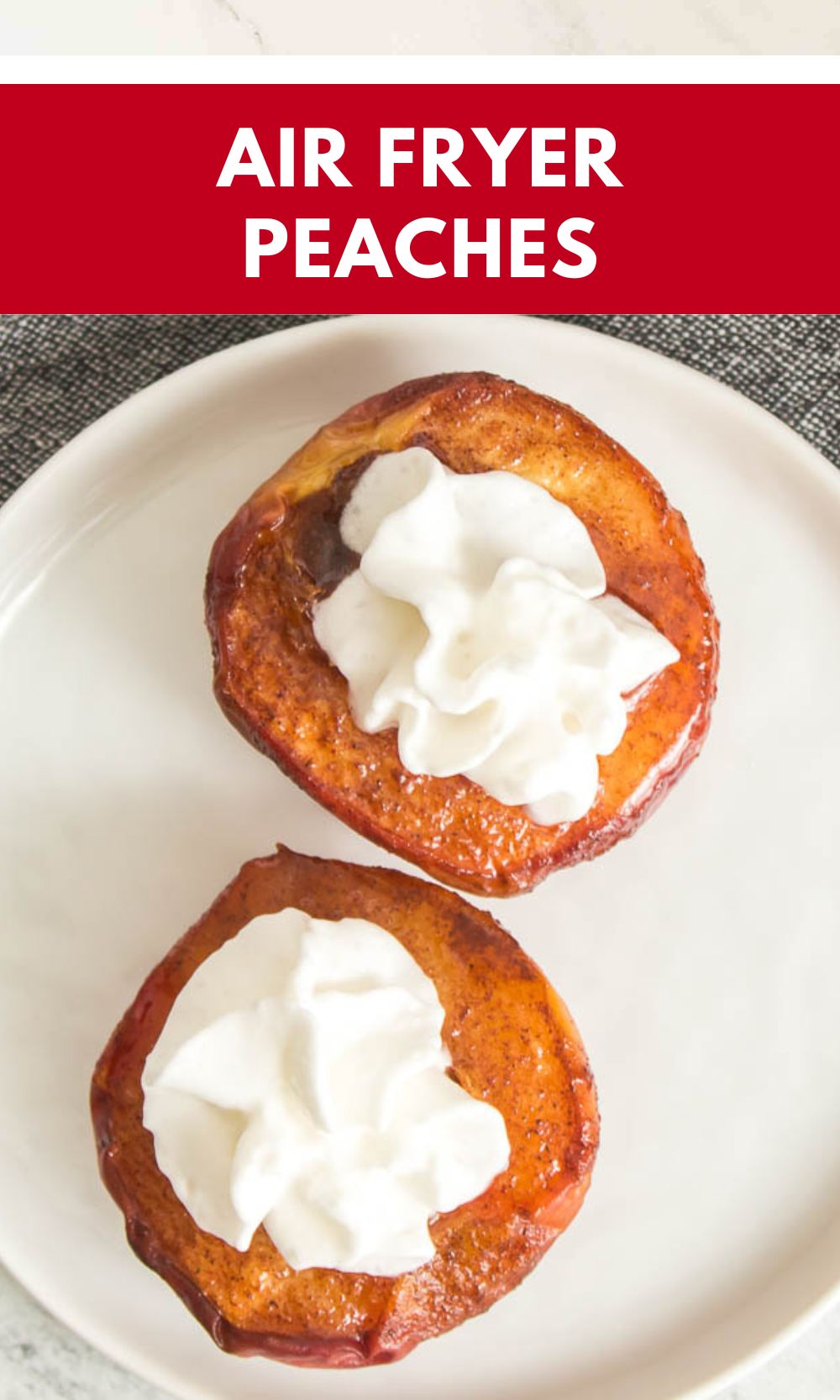 Air Fryer Peaches Babaganosh