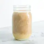 Jar of homemade pumpkin spice coffee creamer