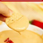 Image with text: Healthy Cottage Cheese Queso