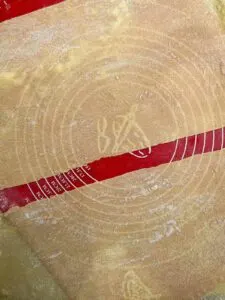 Dough rolled out really thin