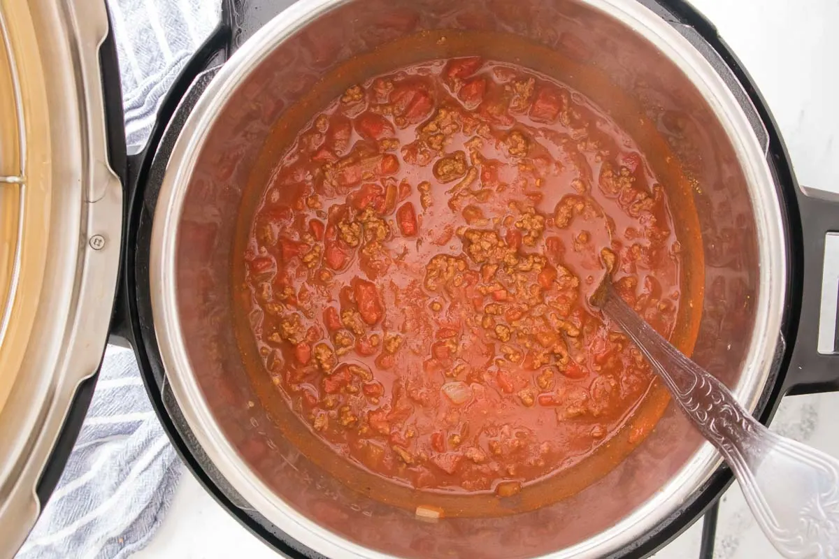 No bean chili in an Instant Pot.