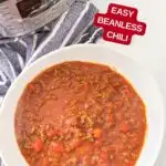 Image with text: Instant Pot Chili with Curry Powder - easy low-carb chili