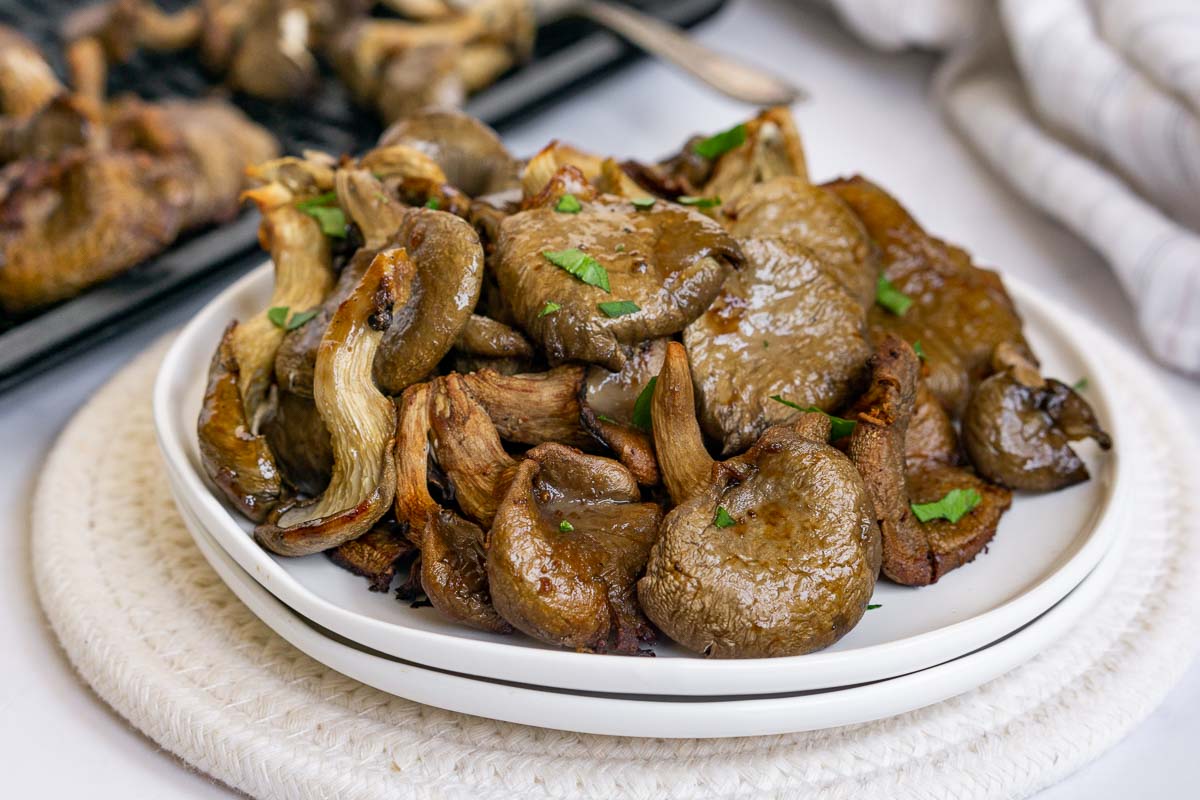 Air Fryer Oyster Mushrooms Babaganosh