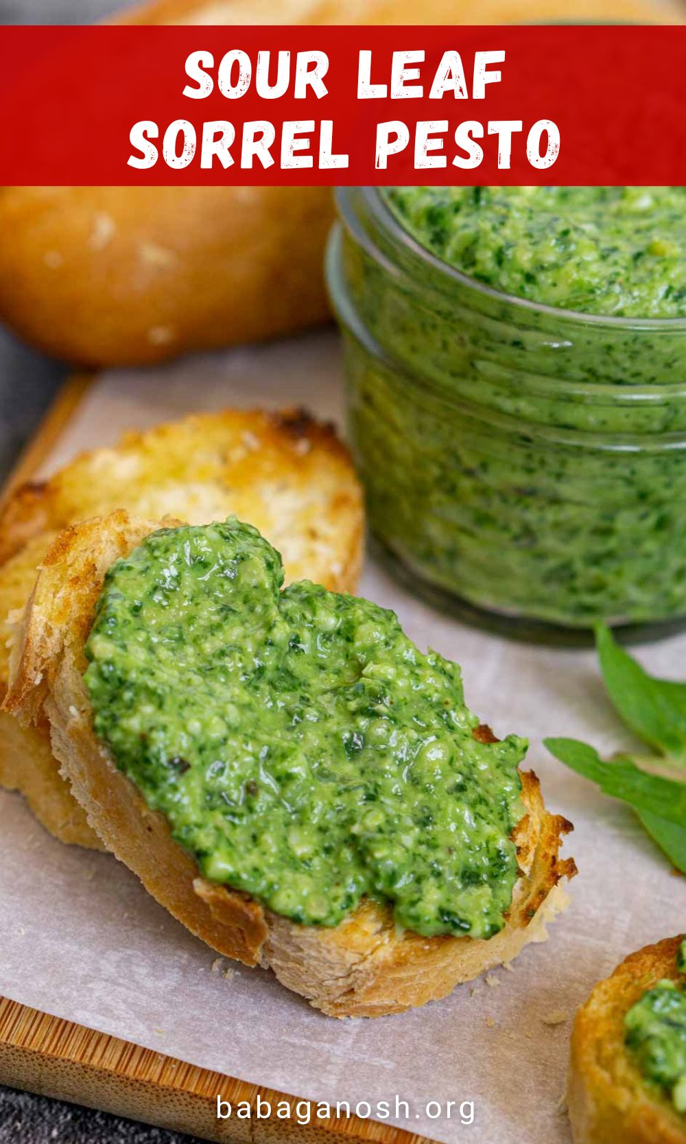 Sour Sorrel Pesto Babaganosh