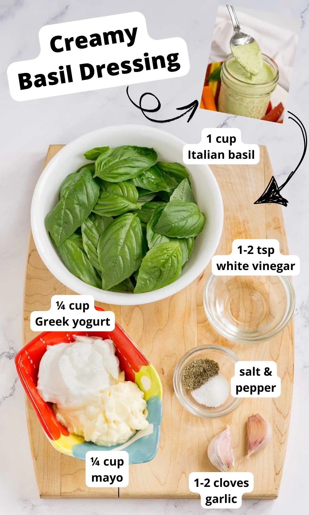 Creamy Basil Dressing | Babaganosh