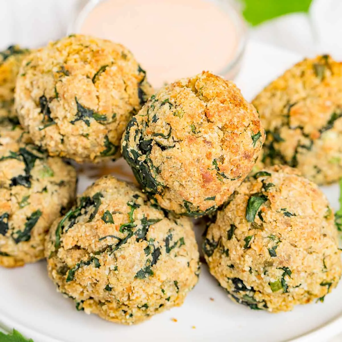 Plate of lamb's quarters balls