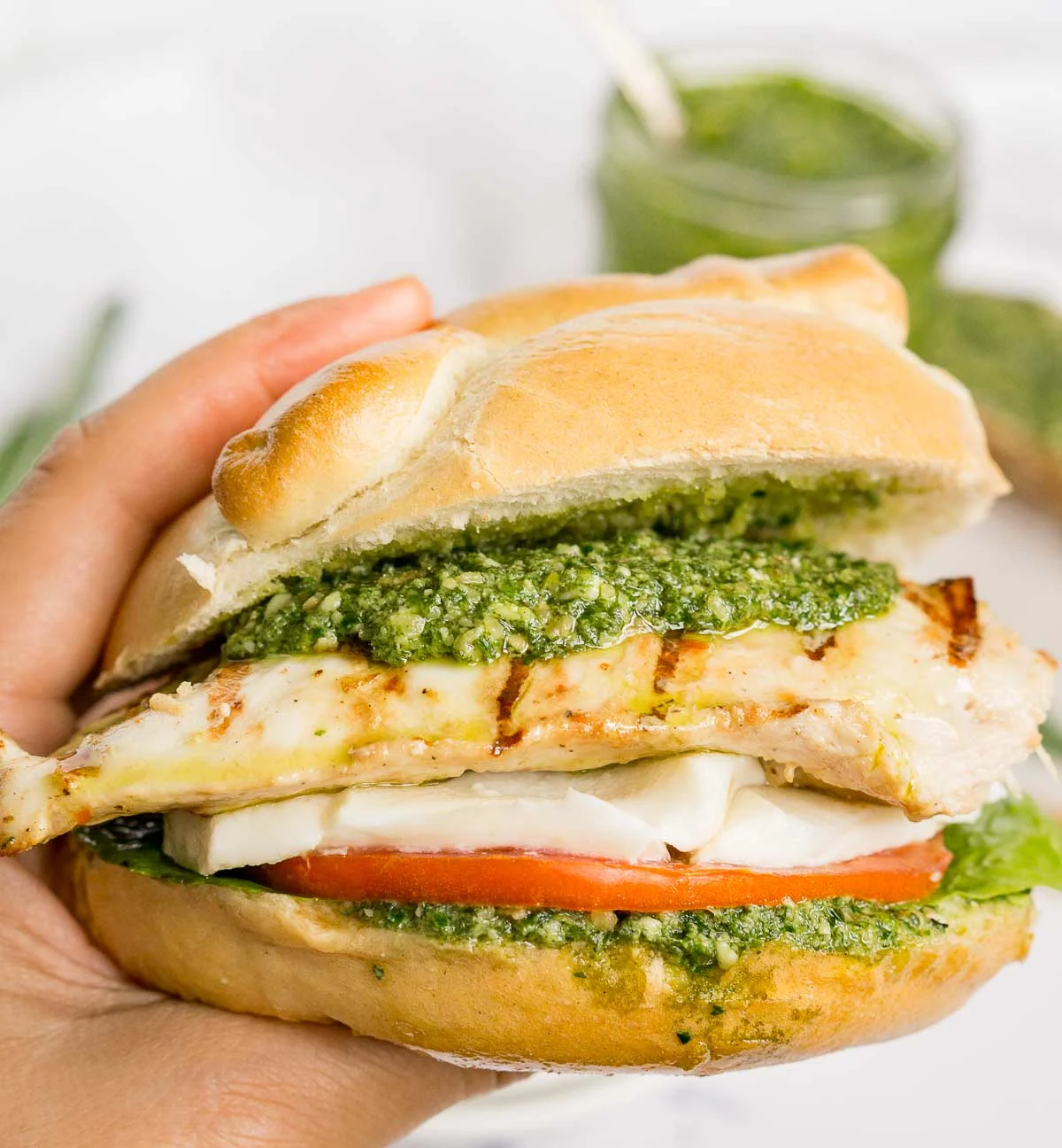 Sage pesto chicken sandwich