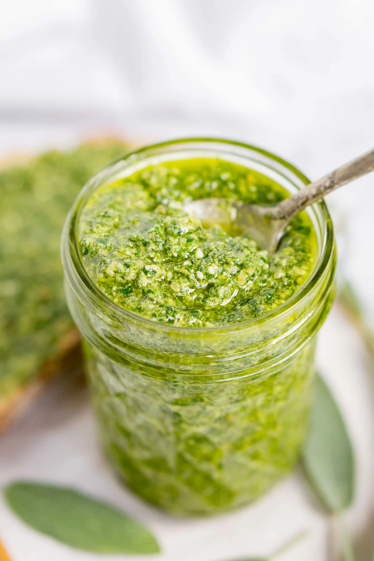 Jarful of sage pesto
