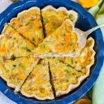 Chanterelle quiche in a pie dish